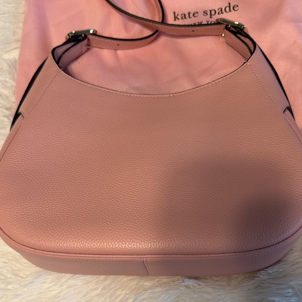 Kate Spade Blush Pink Pebbled Leather Hobo bag w/2 straps. NWT & dust bag. - Picture 3 of 5